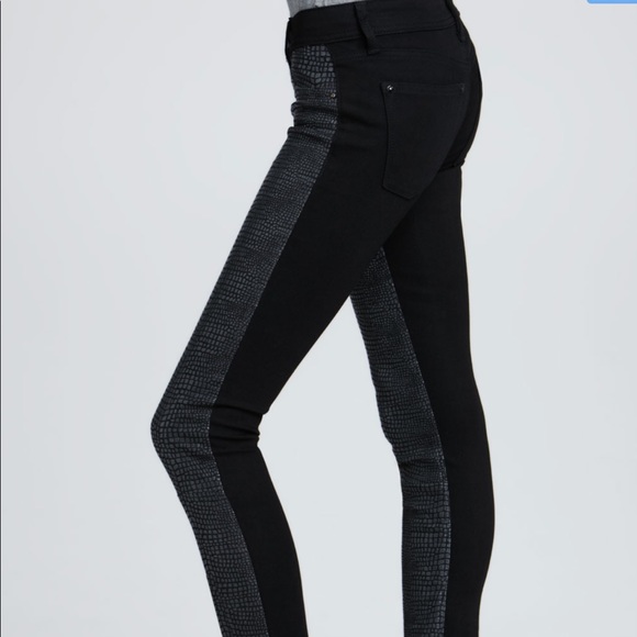 DL1961 Emma Python-Print Denim Leggings, Sz 26 - Picture 4 of 9